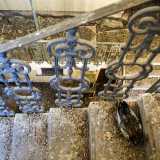 ...arricchite da eleganti ringhiere nere in ferro